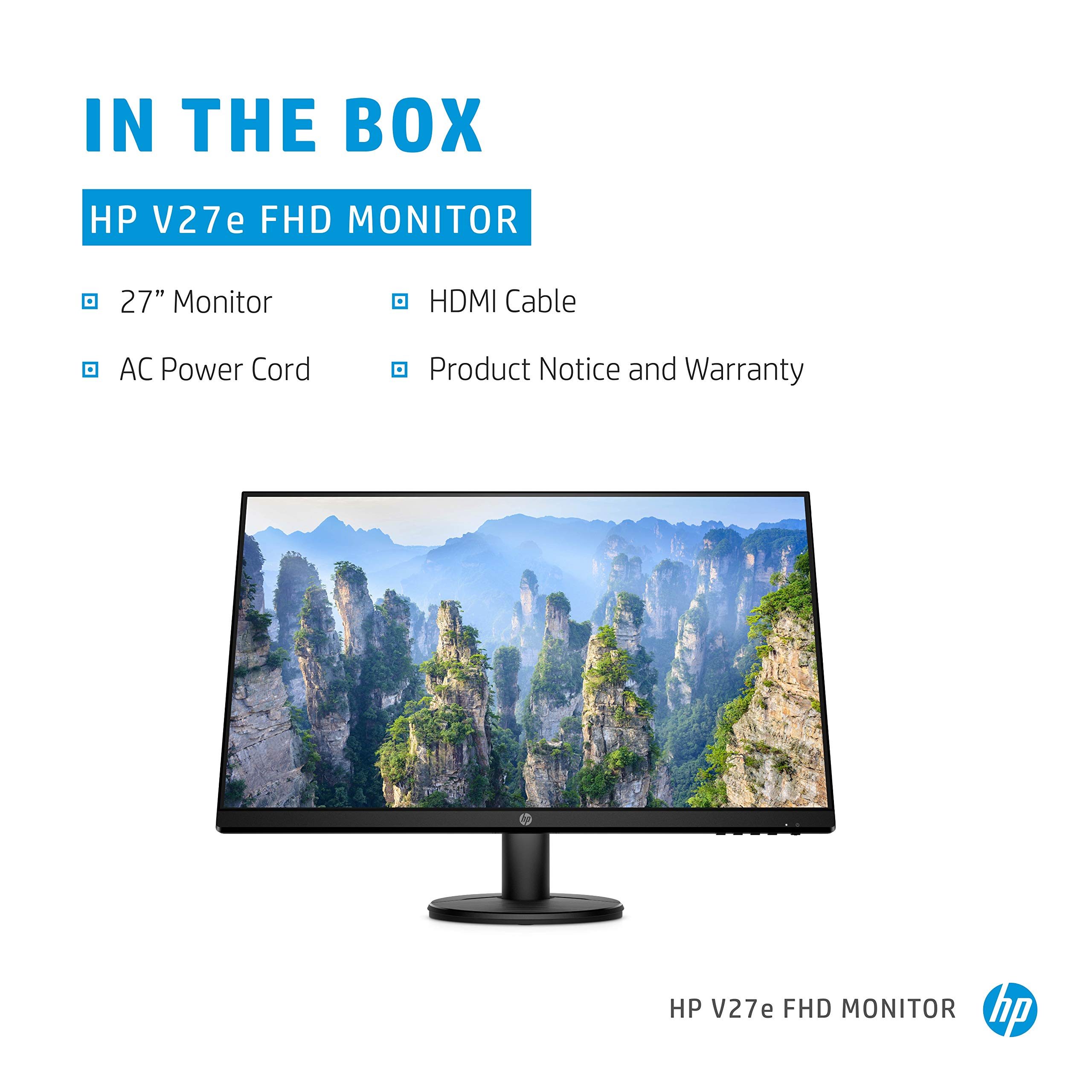 HP V27e Full HD Monitor (1920 X 1080) 27 Inch (1 VGA, 1 HDMI) â
